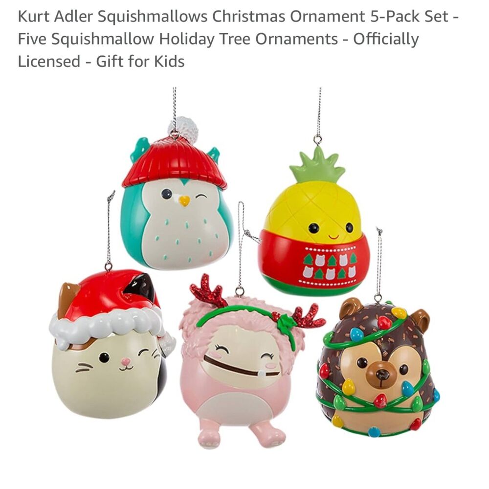 Squishmallows Christmas ornaments
